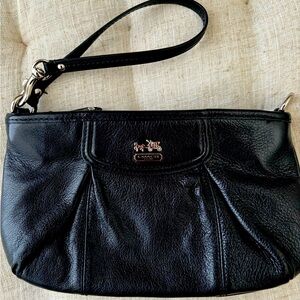 Coach Leather Oversized Clutch/Wristlet Bag
